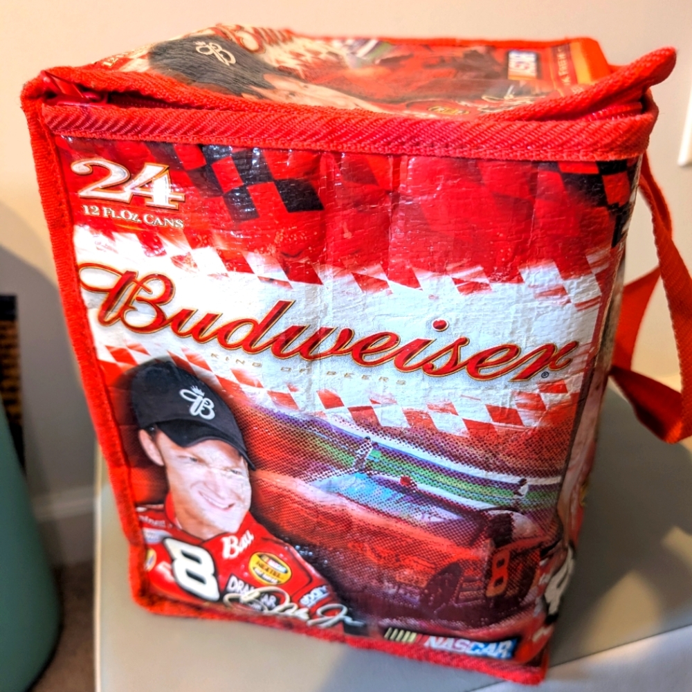 Nascar Dale Earnhardt Jr Budweiser Cooler Can Insulated Soft Sided Bag 24 Beers
